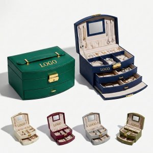 The Perfect Present: Premium Drawer Jewelry Organizer in Faux Leather