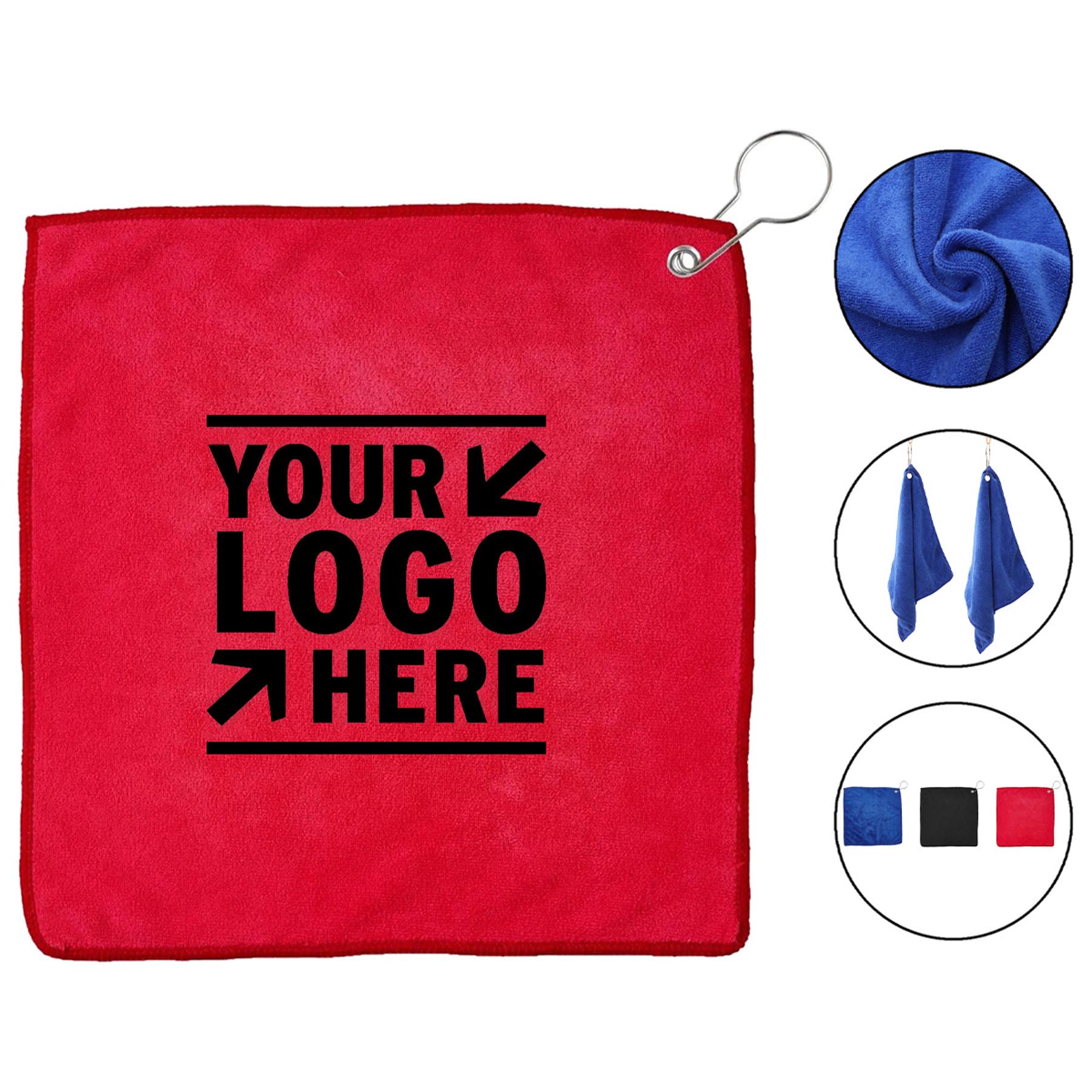 Premium Microfiber Golf Towel with Clip