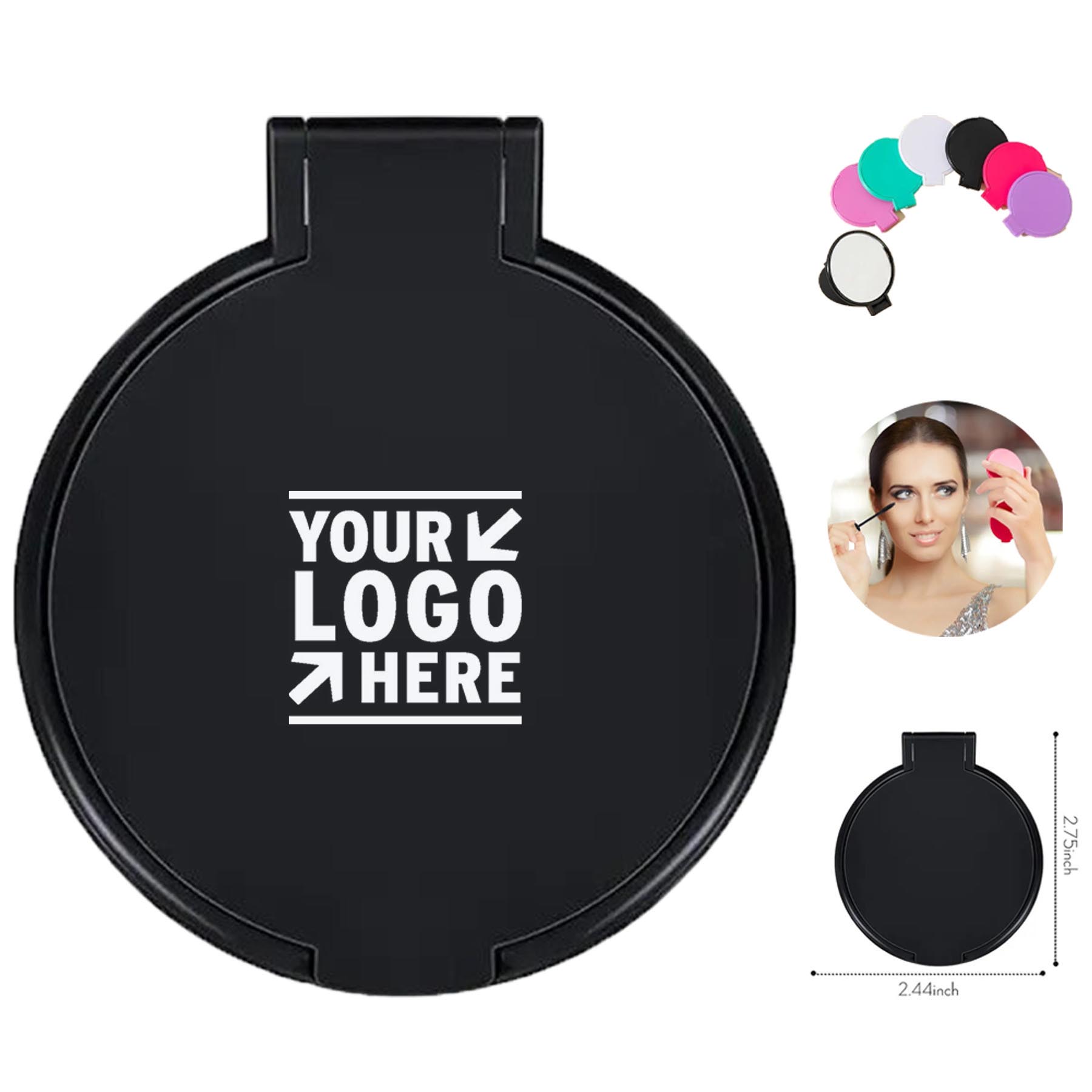 Portable Folding Round Mirror