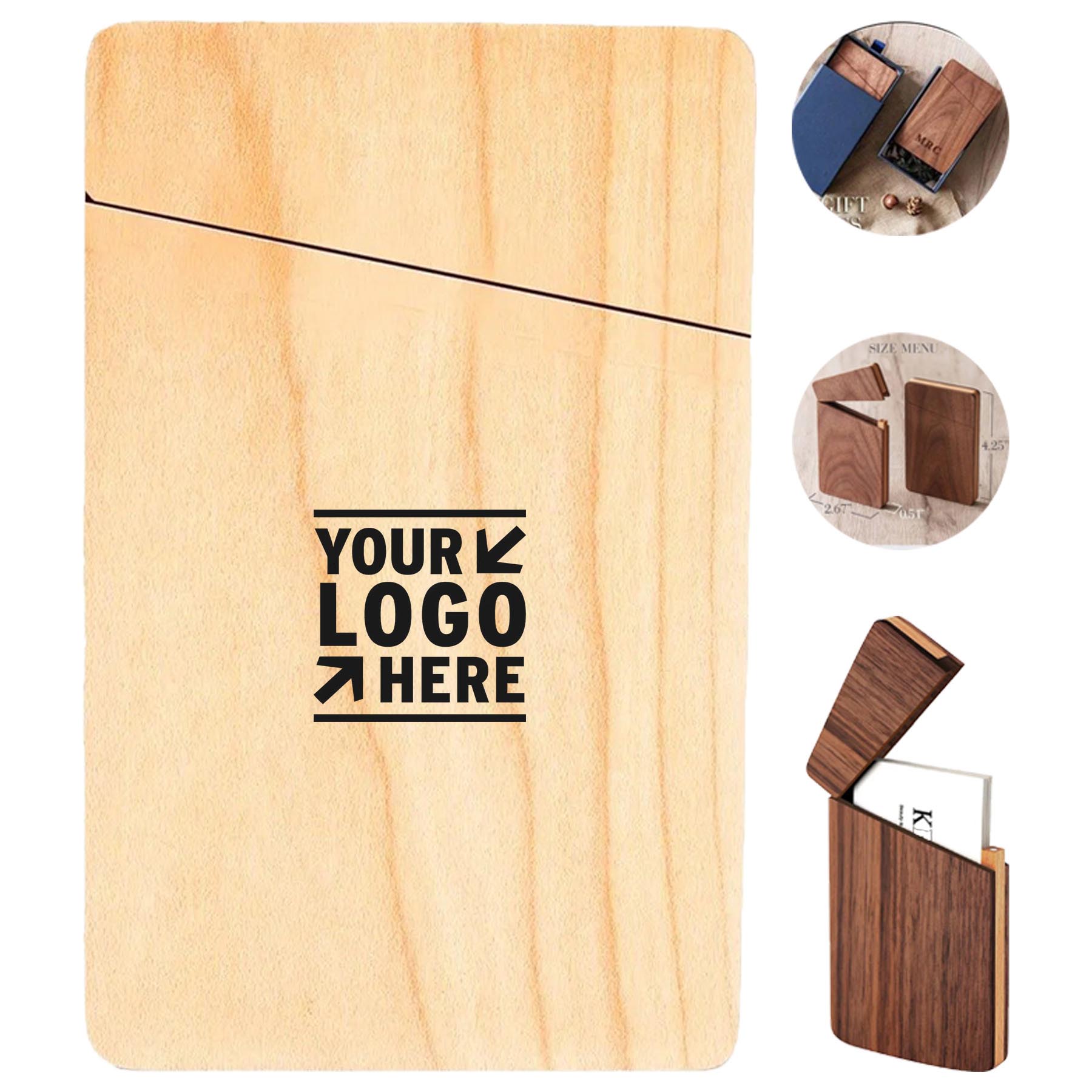 Compact Wooden Card Holder