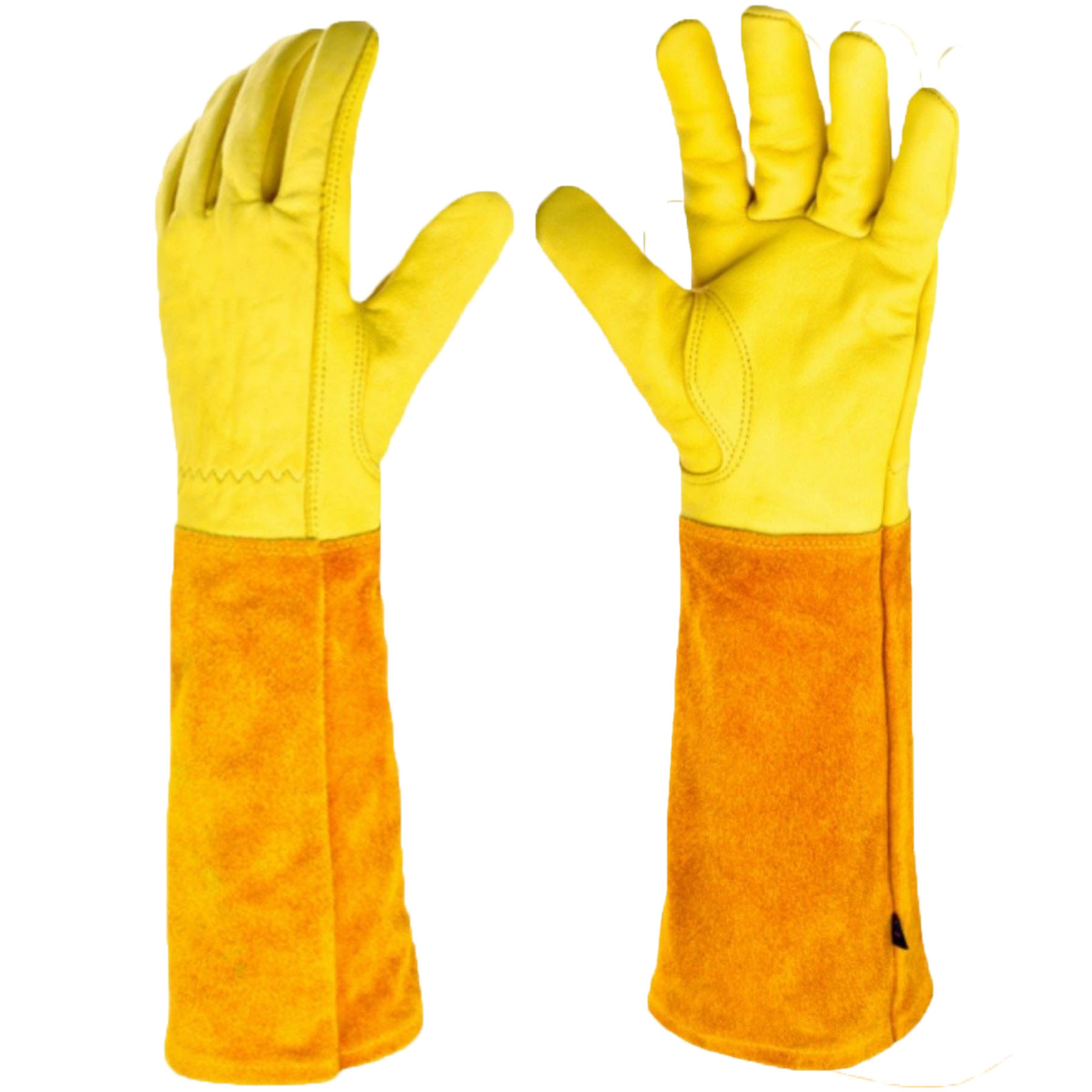 Extended Cuff Leather Work Gloves 2