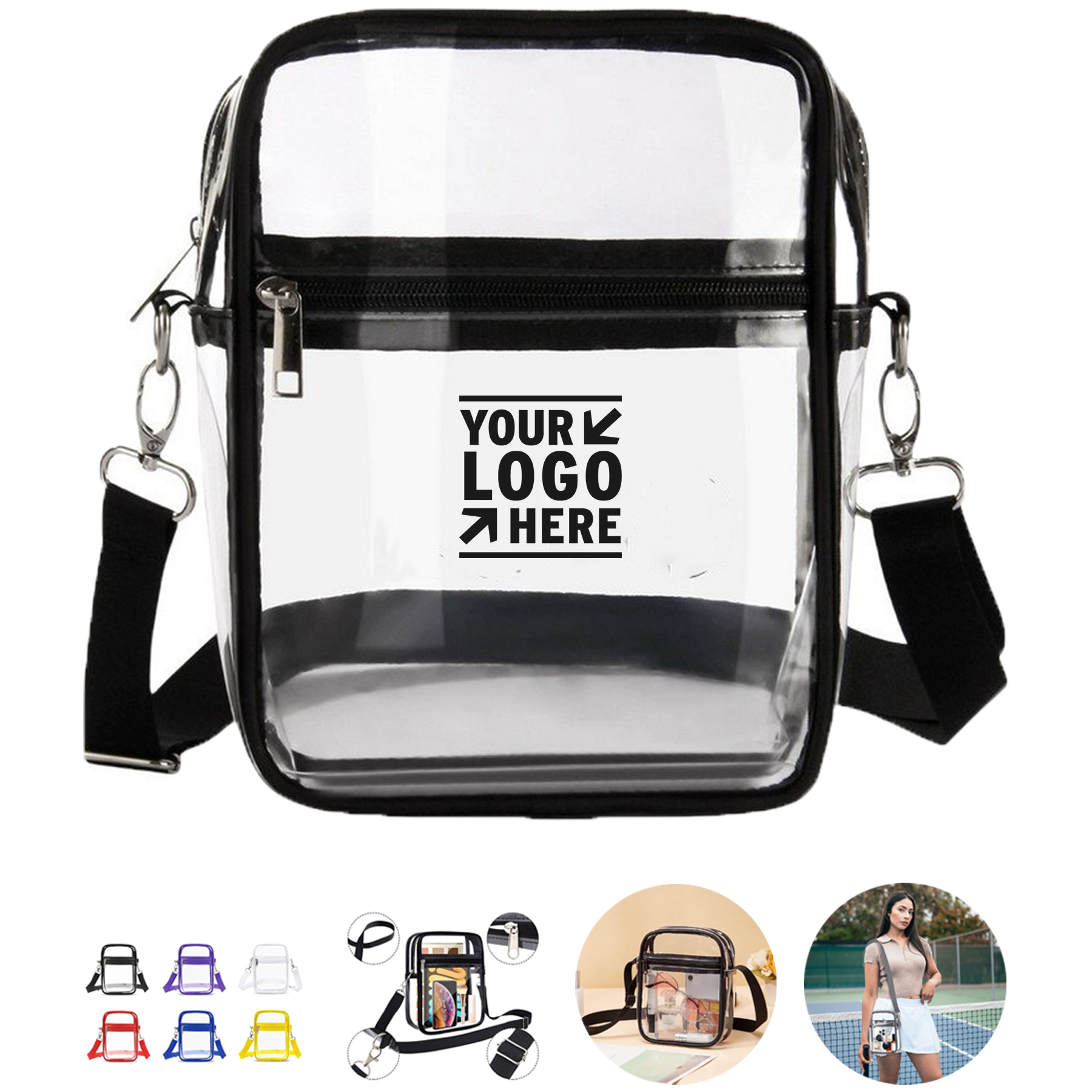 Transparent Crossbody Organizer Bag
