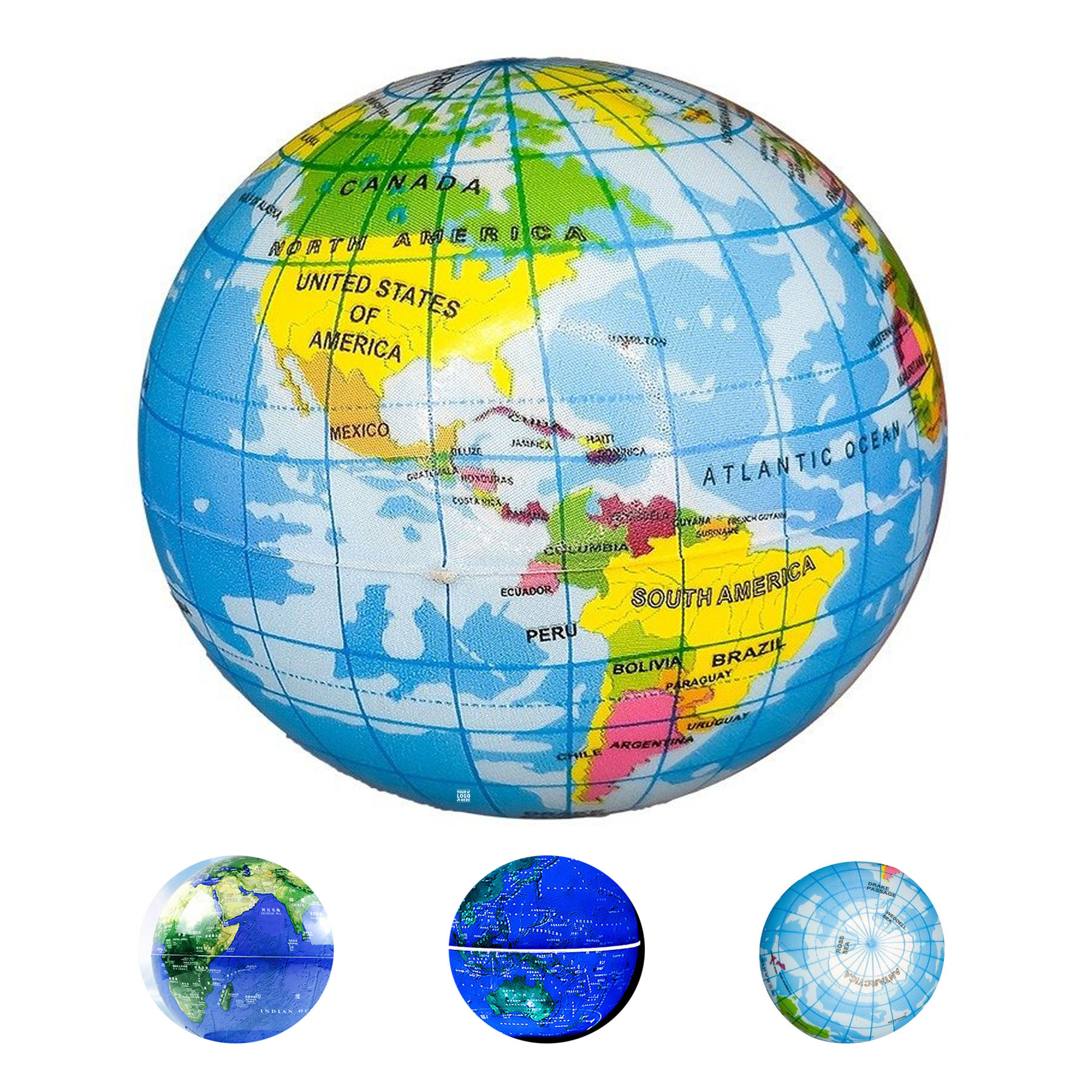 Printed Globe Stress Ball
