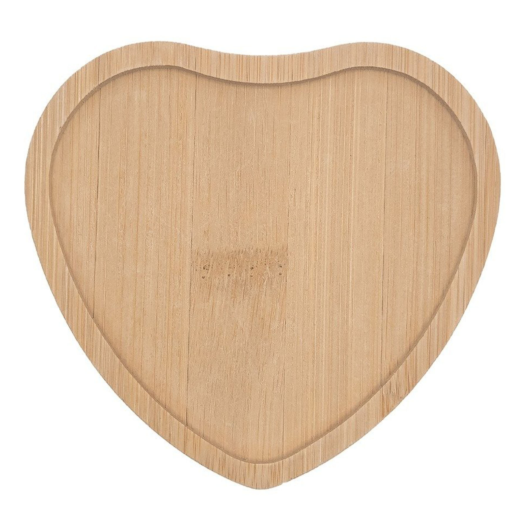 Heart-Shaped Wooden Drink Mat 2