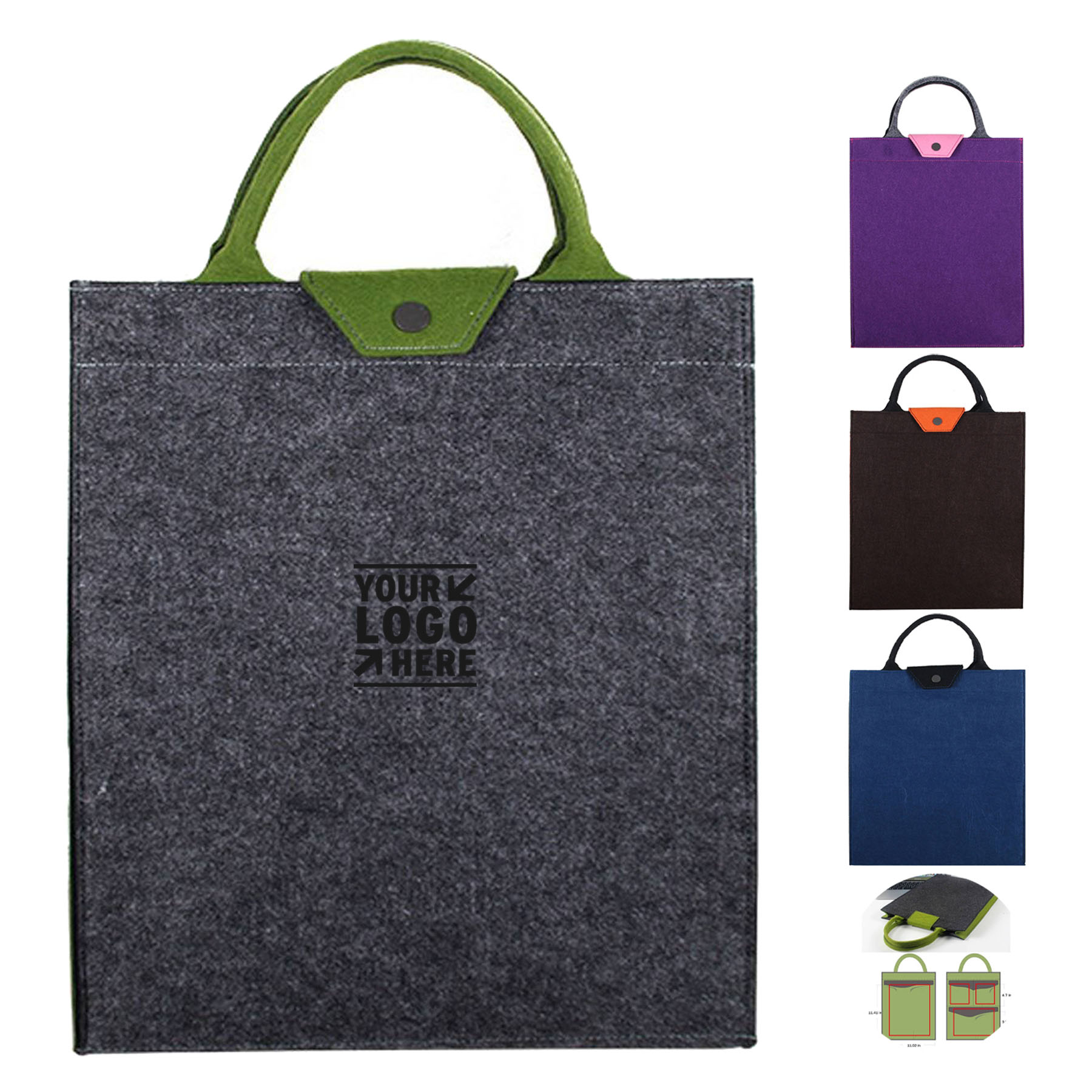 Premium Felt Laptop Tote