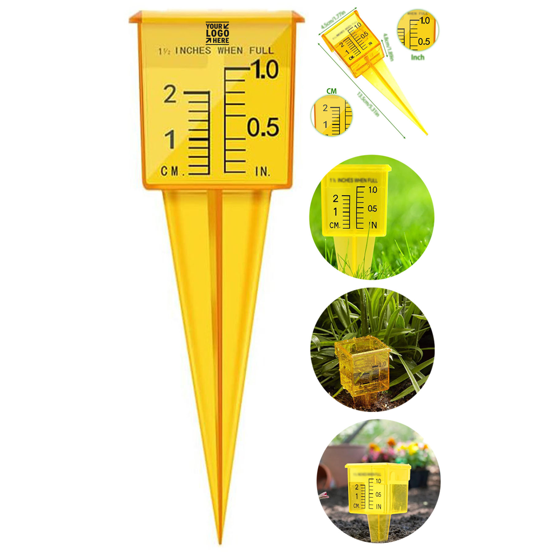 Compact Plastic Rainfall Meter
