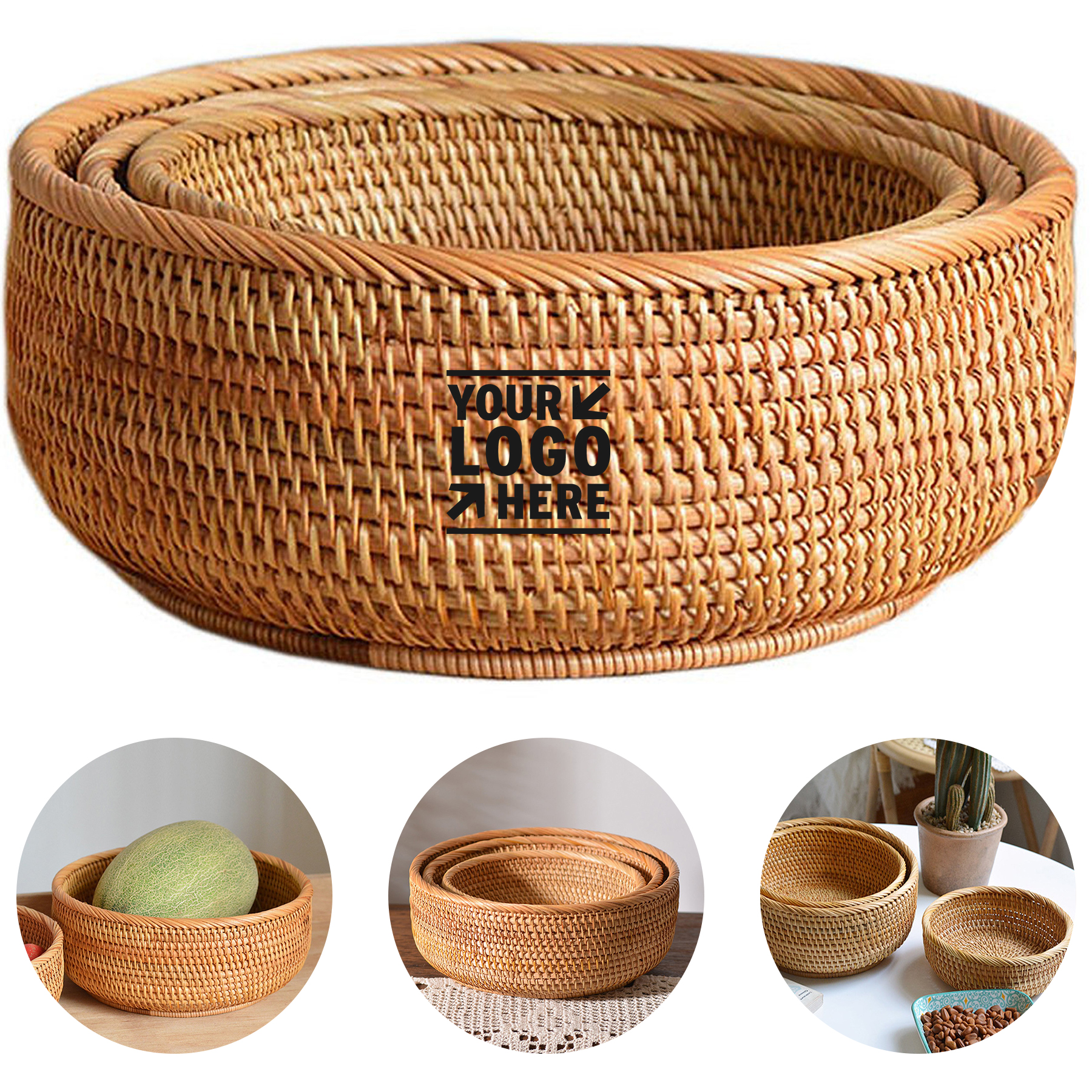 Natural Woven Snack Basket