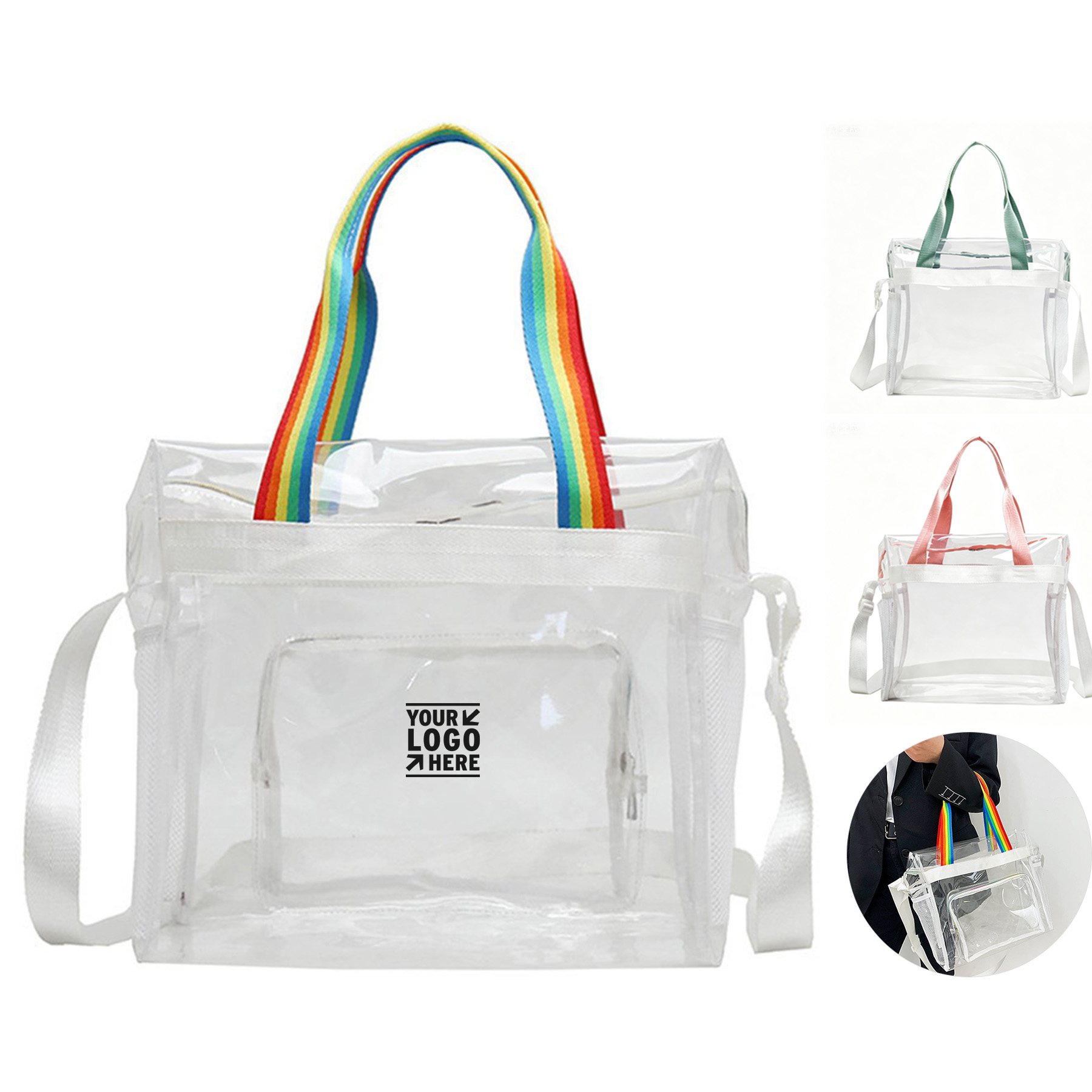 Clear Fitness Crossbody Tote