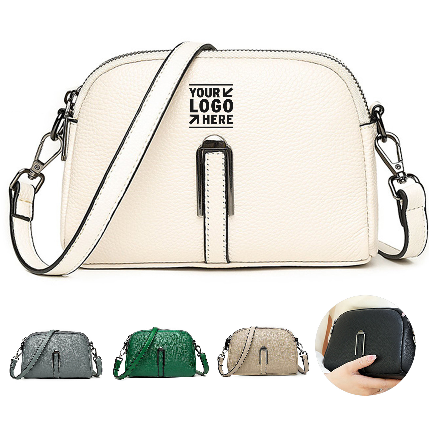 Classic Leather Crossbody Shoulder Bag