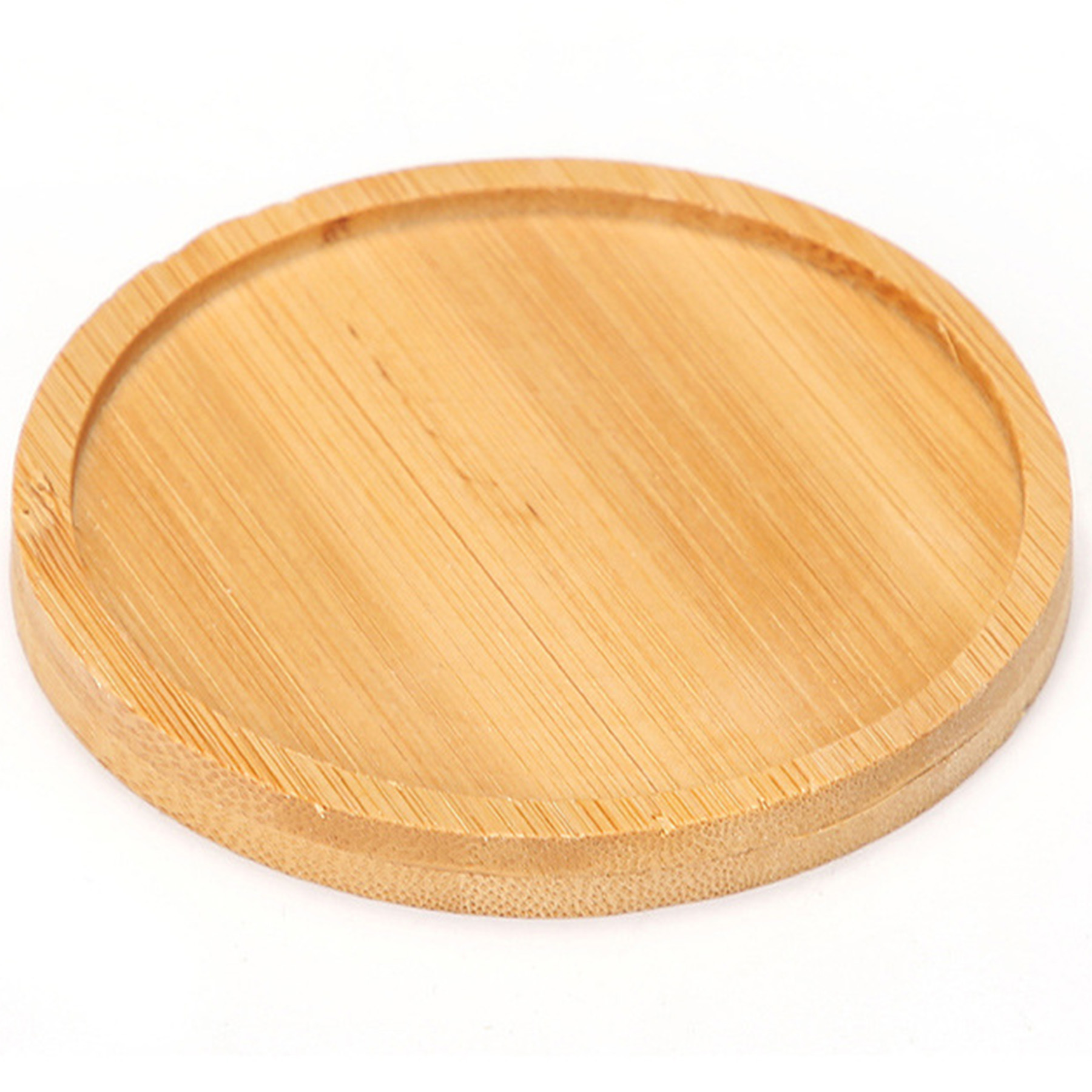 Circular Walnut Wood Drink Mat 2