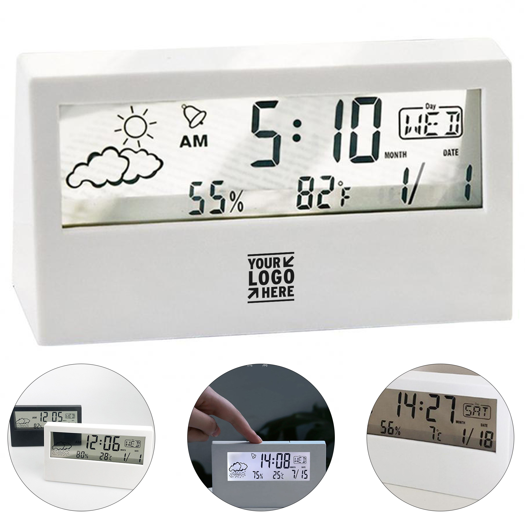 Clear Digital Temperature Humidity Monitor