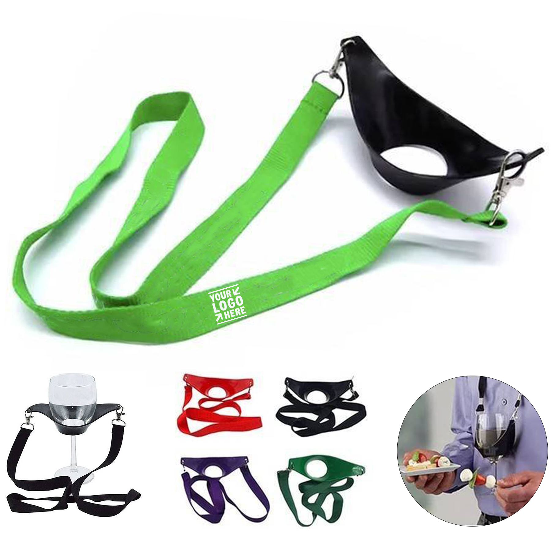 Elegant Wine Glass Lanyard