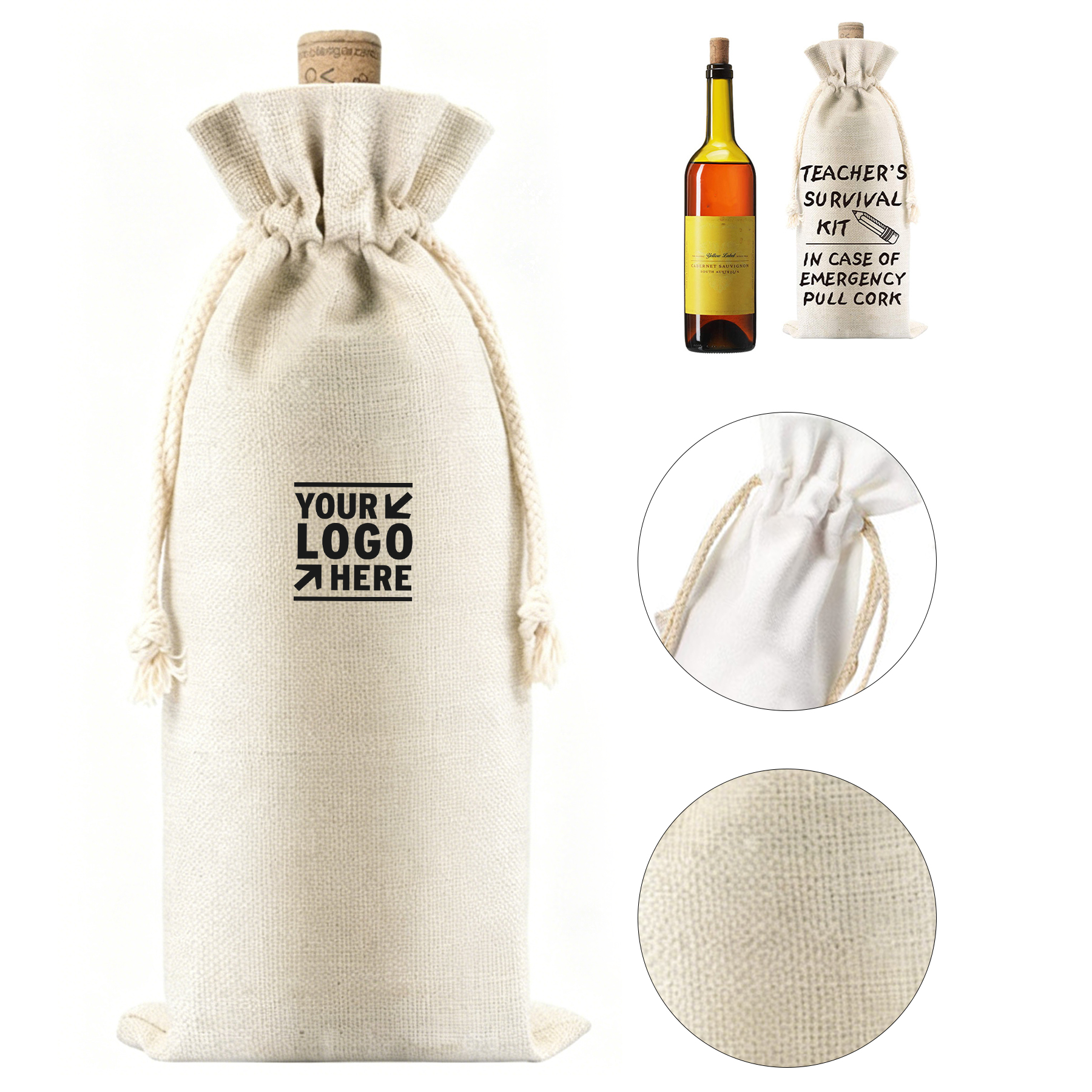Elegant Canvas Wine Carrier