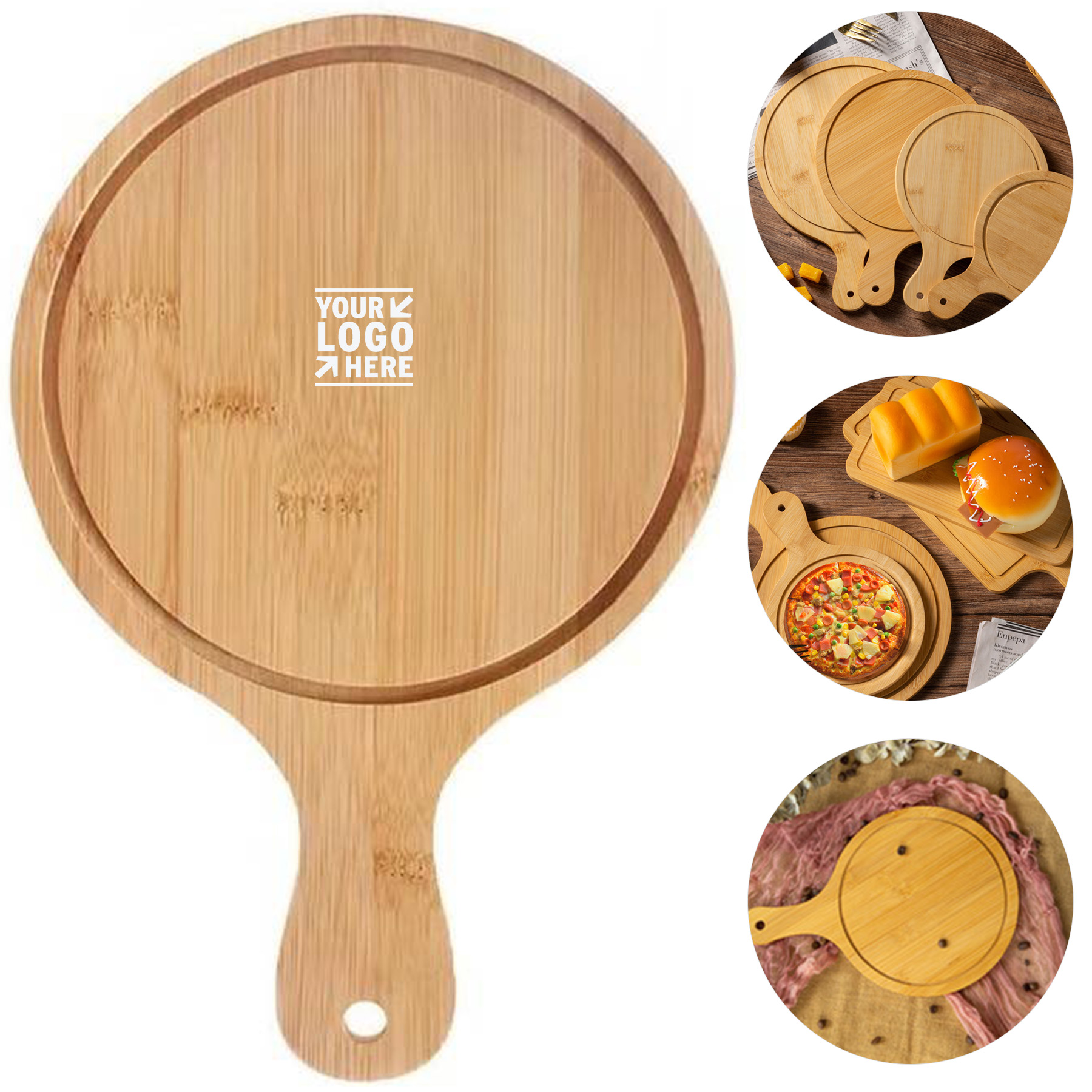 Circular Bamboo Serving Board