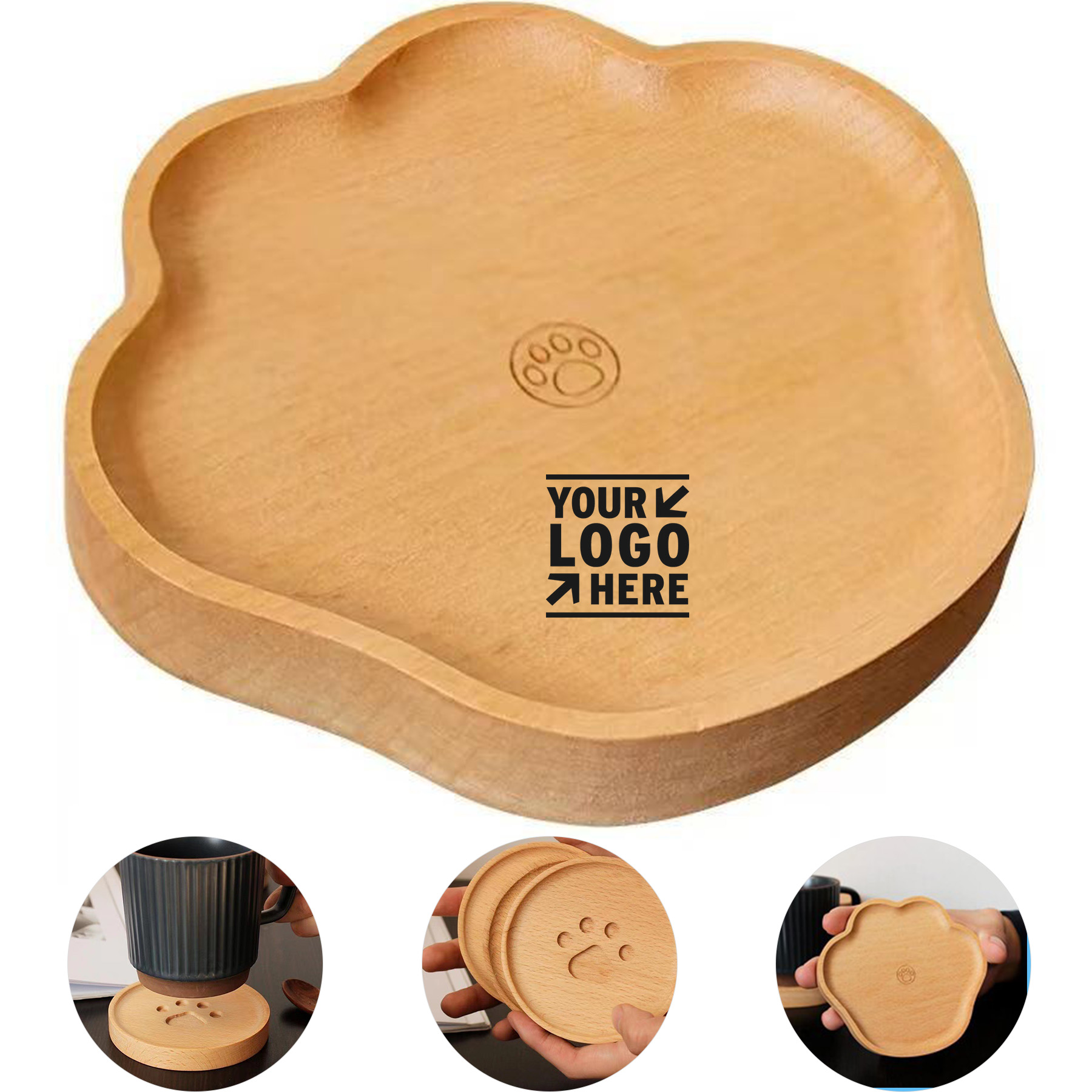Natural Wood Drink Protectors