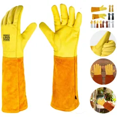 Extended Cuff Leather Work Gloves