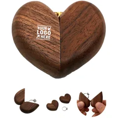 Engravable Walnut Heart Keepsake Box