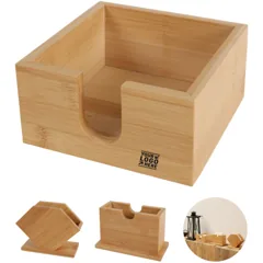 Eco Bamboo Desktop Tissue Holder