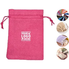 Elegant Linen Drawstring Pouch