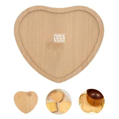 Heart-Shaped Wooden Drink Mat