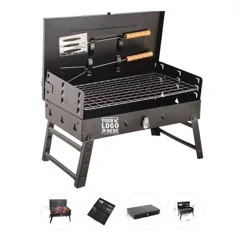 Compact Travel Grill Set with Tools