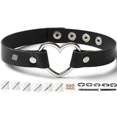 Gothic Style Leather Choker Bracelet