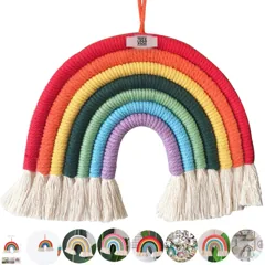 Artisanal Rainbow Wall Tapestry