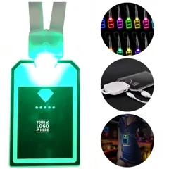 Rechargeable Customizable Acrylic LED Illuminated Tag