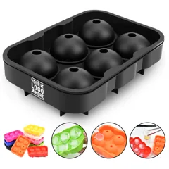 Premium Silicone Ice Ball Molds with Cover