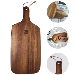 Grip-Handle Wooden Food Prep Board