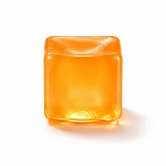 Malt Sugar Ice Cube Squeeze Toy with Gold Glitter Stress 8