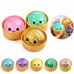 Slow Rebound Gold Glitter Dumpling Stress Ball 2