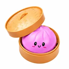 TPR Steamed Bun Stress Relief Squeeze Toy Set with Glitter 5