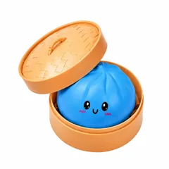 TPR Steamed Bun Stress Relief Squeeze Toy Set with Glitter 6